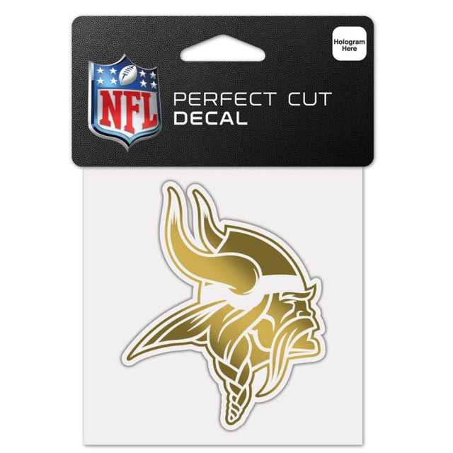 Minnesota Vikings GOld Decal Metallic 4" x 4"