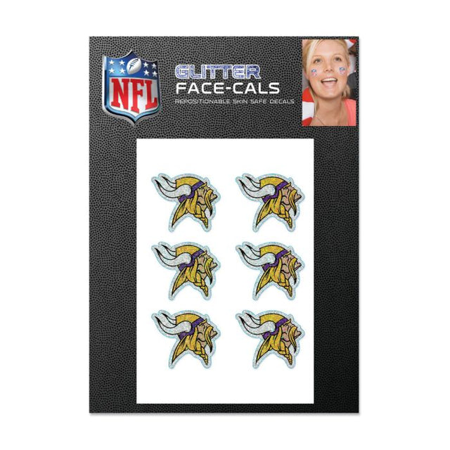 Minnesota Vikings Glitter Tattoo 6 Pack