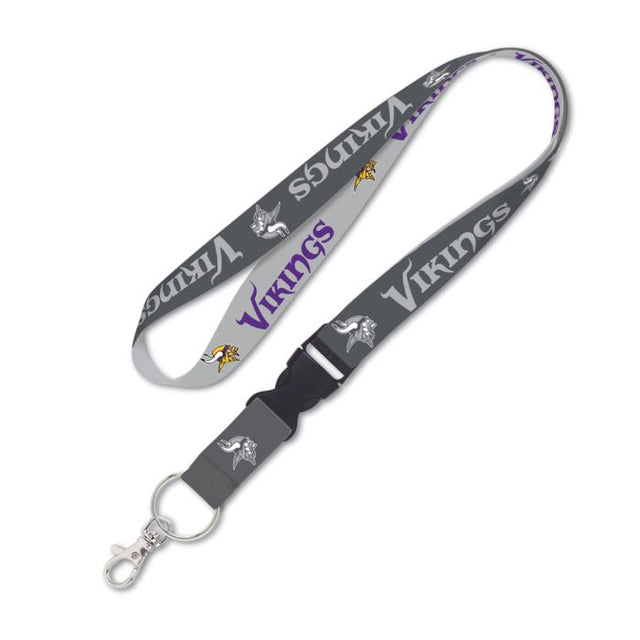 Minnesota Vikings Gray Lanyard w/detachable buckle 1"