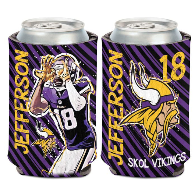 Minnesota Vikings Griddy Can Cooler 12 oz. Justin Jefferson