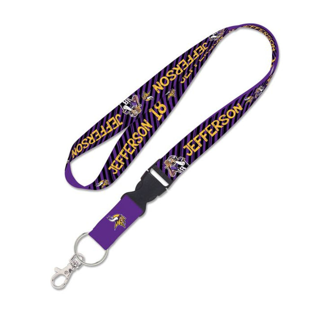 Minnesota Vikings Griddy Lanyard w/detachable buckle 1" Justin Jefferson