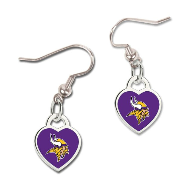 Minnesota Vikings HEART Earrings w/3D Heart