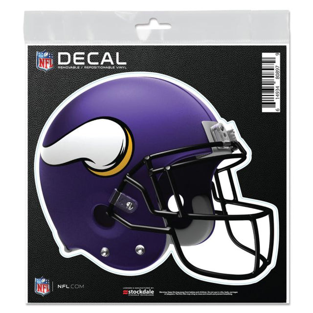 Calcomanía para todo tipo de superficies de los Minnesota Vikings HELMET de 6" x 6"