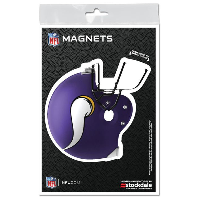 Imanes para exteriores con el casco de los Minnesota Vikings de 3" x 5"