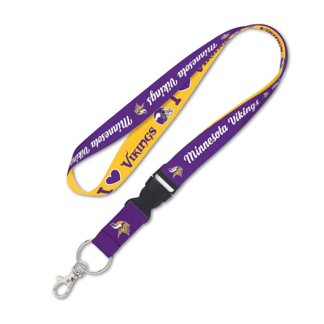 Minnesota Vikings Heart Lanyard w/detachable buckle 1"