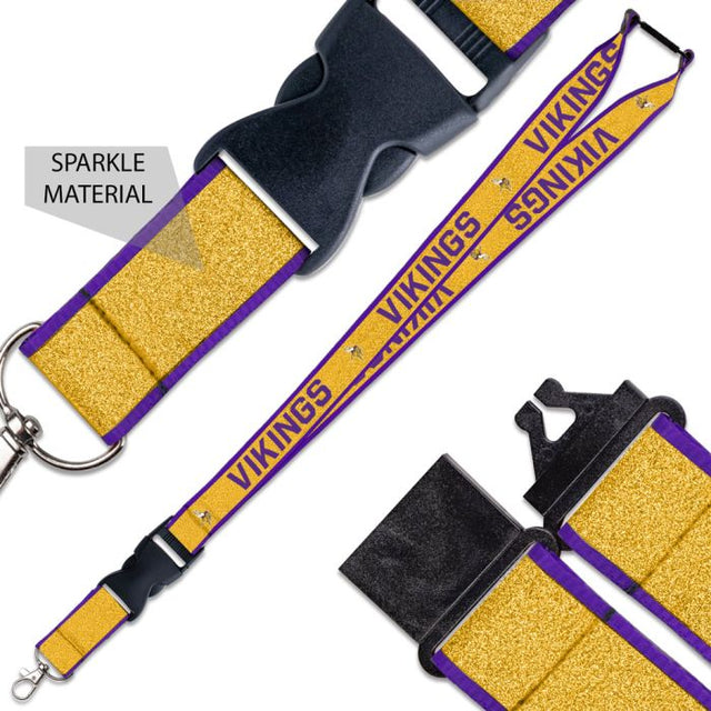 Minnesota Vikings Lanyard w/Buckle Glitter 1"