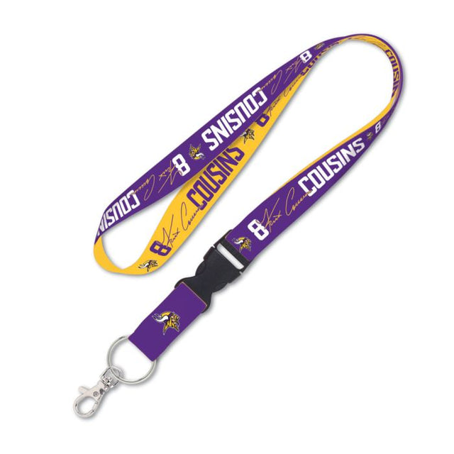 Minnesota Vikings Lanyard w/detachable buckle 1" Kirk Cousins