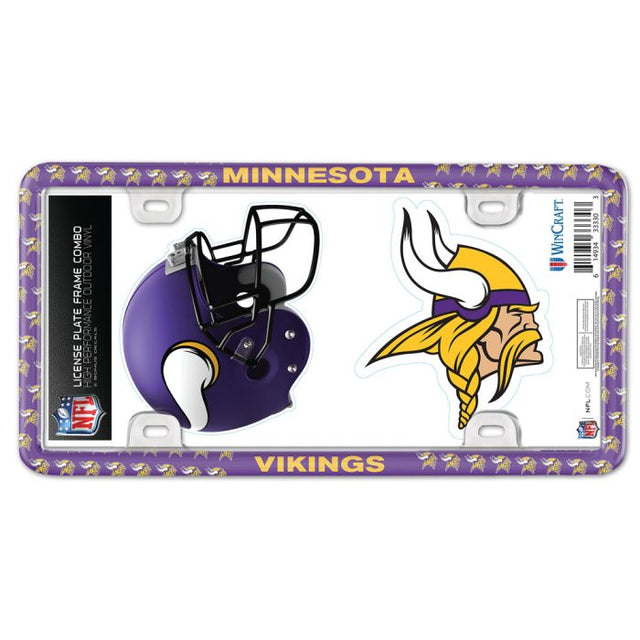 Minnesota Vikings License Plate Thin Frame - Plastic w/Decal