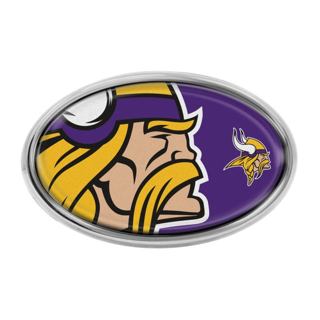 Minnesota Vikings MEGA Chrome Metal Domed Emblem