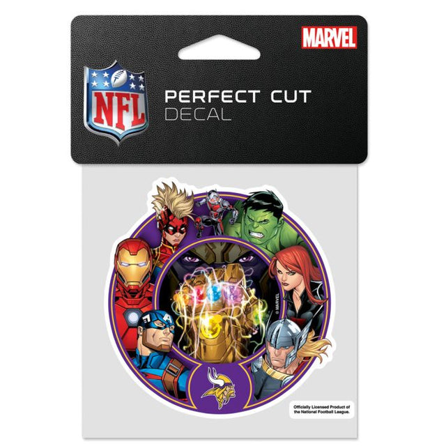 Minnesota Vikings / Marvel (C) 2021 Marvel Perfect Cut Color Decal 4" x 4"