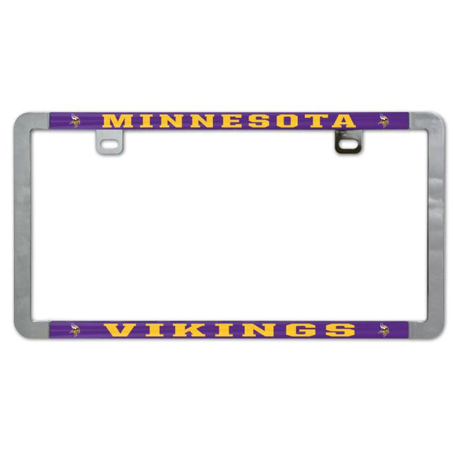 Minnesota Vikings Metal Lic. Plate Frame Slim