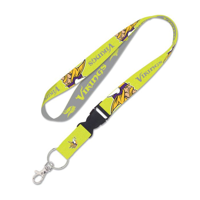 Minnesota Vikings NEON Lanyard w/detachable buckle 1"