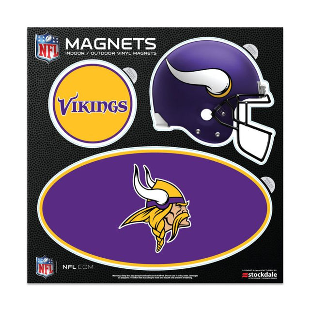 Imanes para exteriores de Minnesota Vikings, 6" x 6"