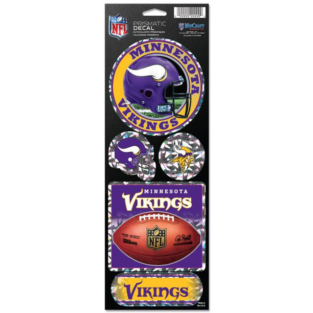 Minnesota Vikings Prismatic Decal 4" x 11"