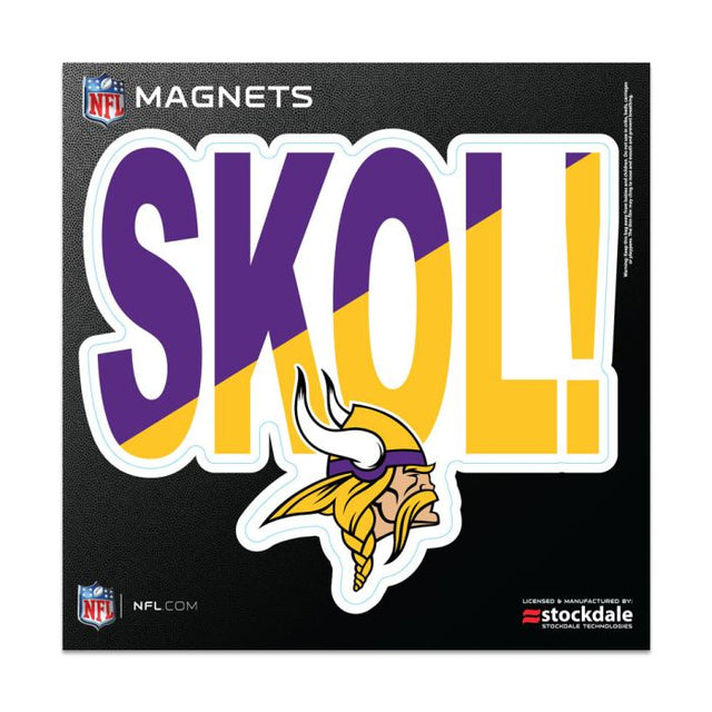 Minnesota Vikings SLOGAN Outdoor Magnets 6" x 6"