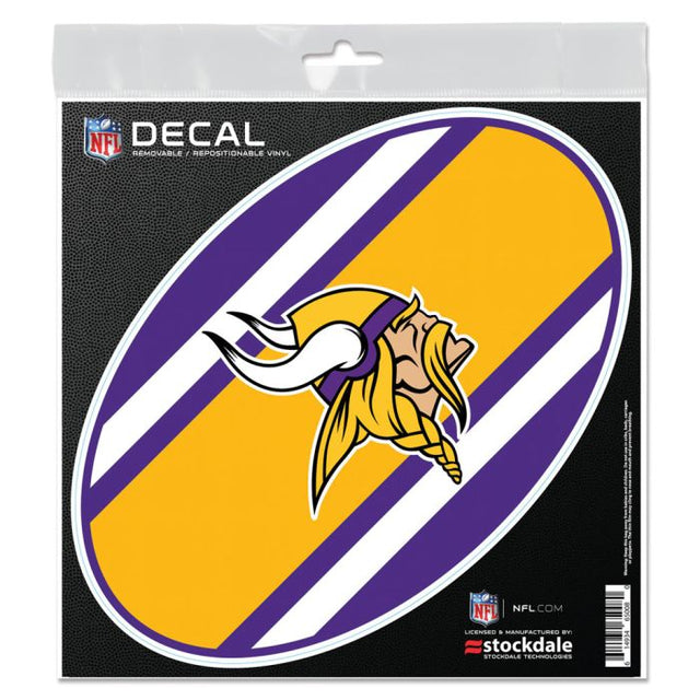 Calcomanía para todas las superficies con el logo de los Minnesota Vikings STRIPES de 6" x 6"