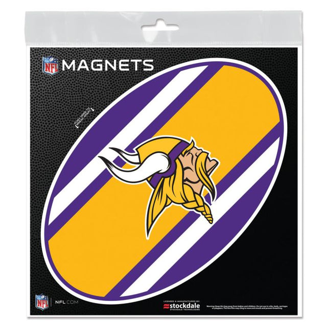 Imanes para exteriores con el logo de los Minnesota Vikings STRIPES de 6" x 6"