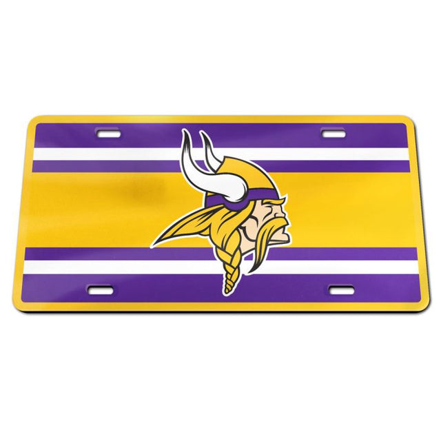 Minnesota Vikings STRIPES Specialty Acrylic License Plate