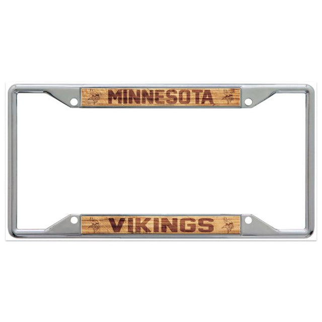 Minnesota Vikings WOOD Lic Plt Frame S/S Printed