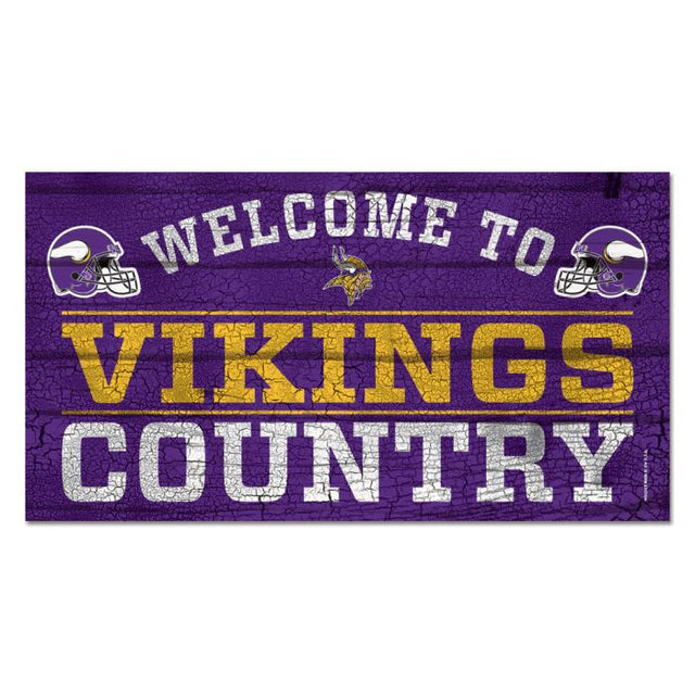 Minnesota Vikings Wood Sign 13"x24" 1/4" thick