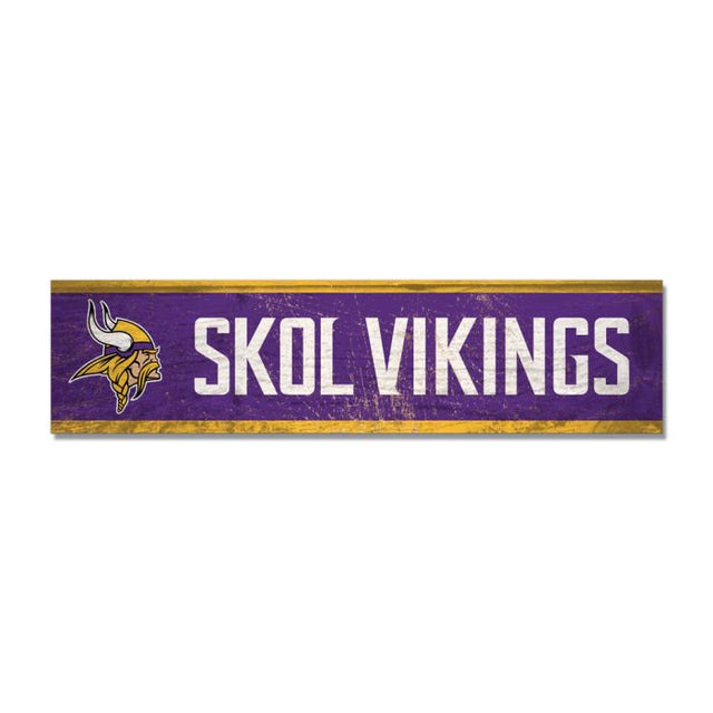 Minnesota Vikings Wooden Magnet 1.5" X 6"