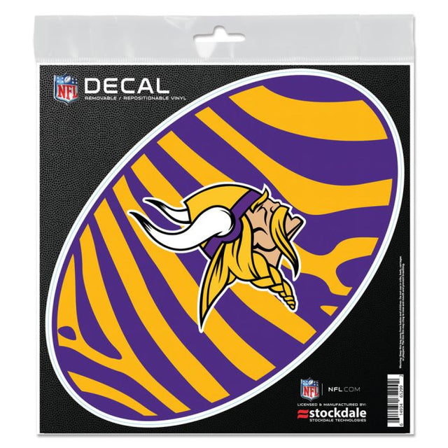 Calcomanía para todo tipo de superficies ZEBRA de Minnesota Vikings, 6" x 6"