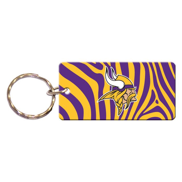 Minnesota Vikings ZEBRA Keychain Rectangle