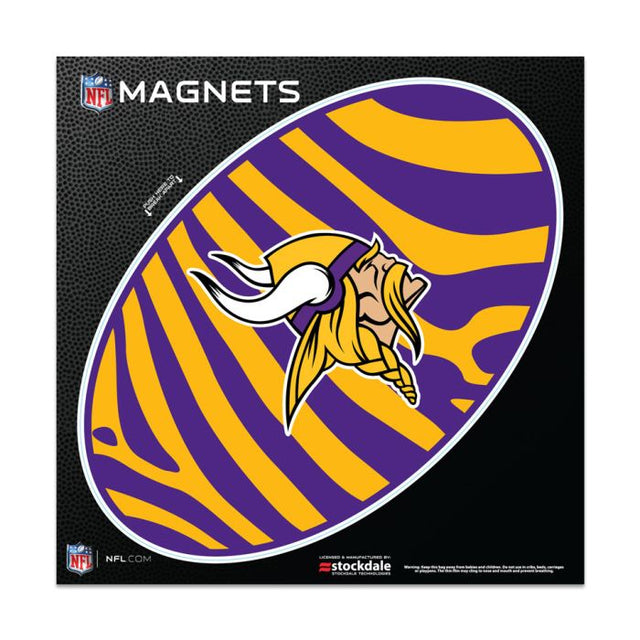 Imanes para exteriores ZEBRA de Minnesota Vikings de 6" x 6"