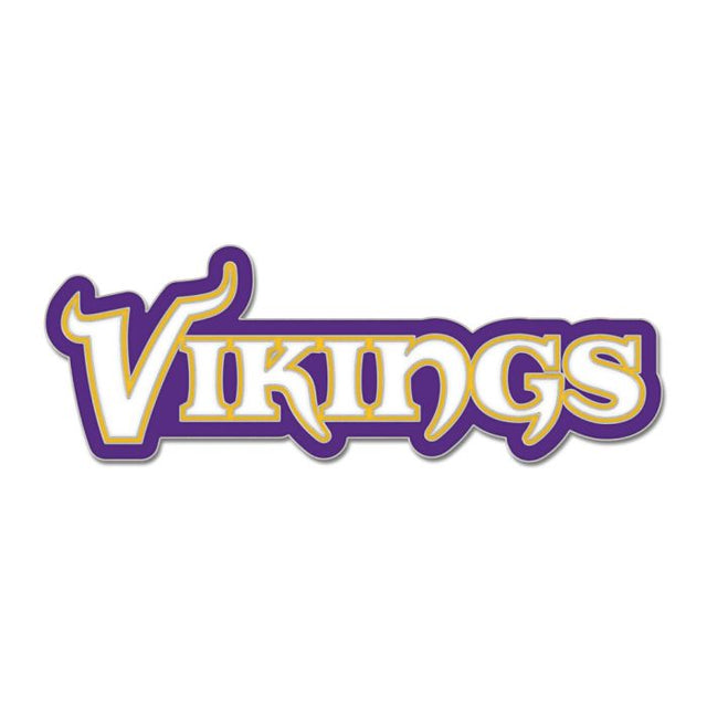 Minnesota Vikings wordmark Collector Enamel Pin Jewelry Card