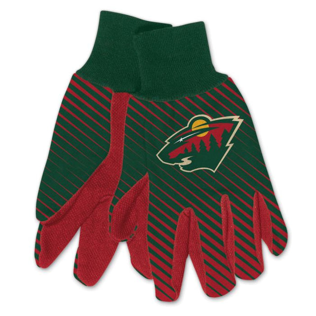 Guantes de dos tonos para adultos de Minnesota Wild