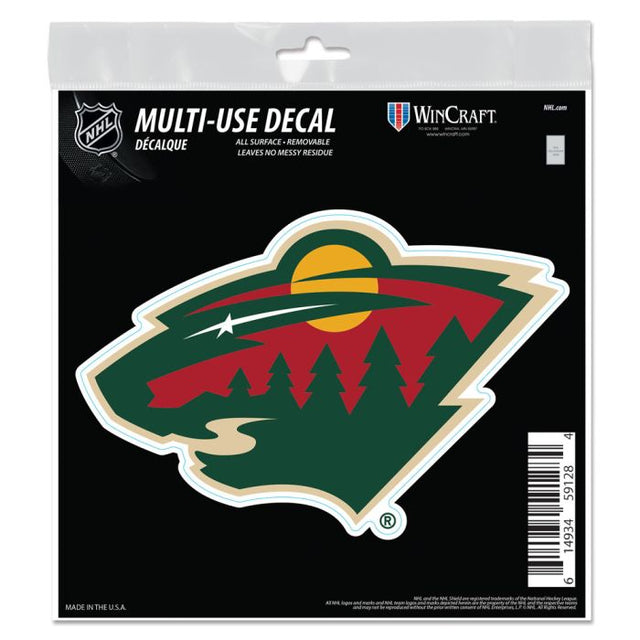 Calcomanía para todo tipo de superficies de Minnesota Wild, 6" x 6"