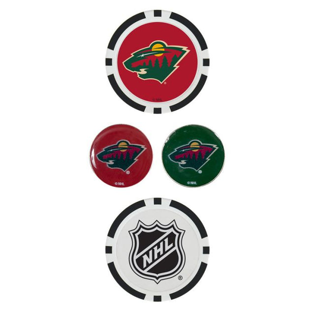 Juego de cuatro marcadores de bola Minnesota Wild