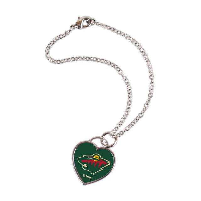 Pulsera Minnesota Wild con corazón en 3D