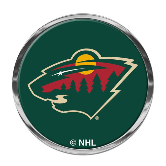 Emblema abovedado de metal cromado de Minnesota Wild