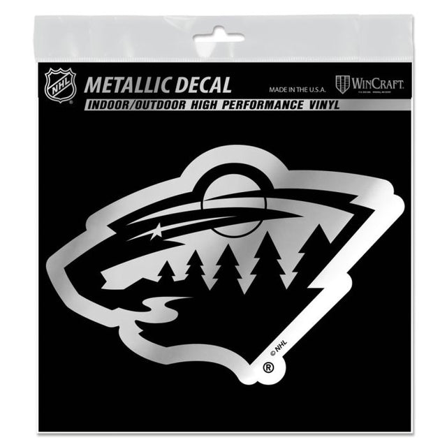 Minnesota Wild Decal Metallic 6" x 6"