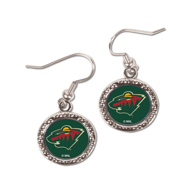 Minnesota Wild Earrings Jewelry Carded Round