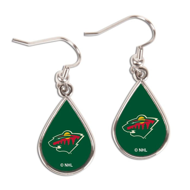 Minnesota Wild Earrings Jewelry Carded Tear Drop