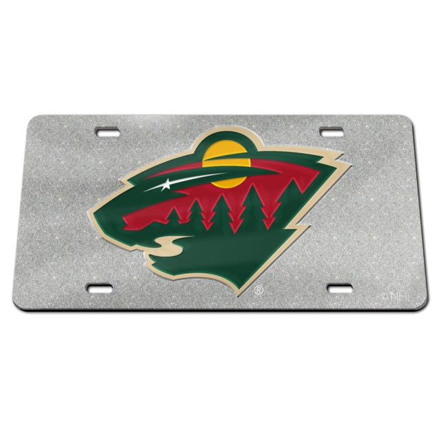 Minnesota Wild GLITTER Specialty Acrylic License Plate