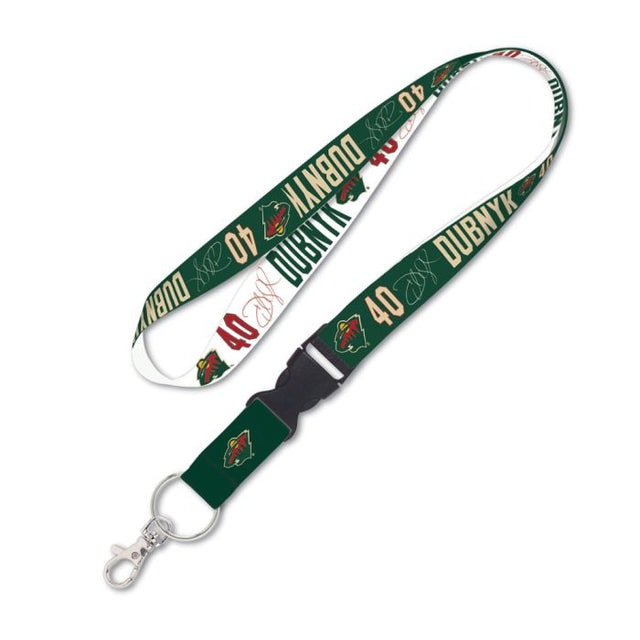 Minnesota Wild Lanyard w/detachable buckle 1" Devan Dubnyk