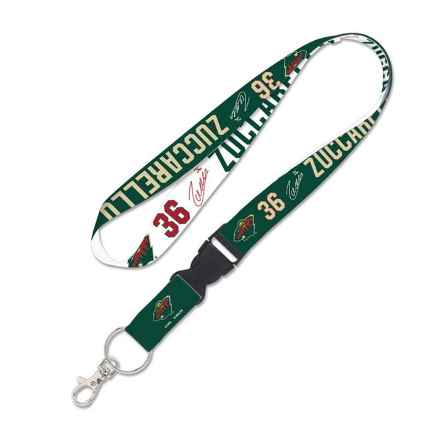 Minnesota Wild Lanyard w/detachable buckle 1" Mats Zuccarello