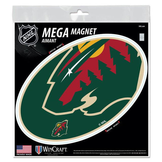 Imanes para exteriores MEGA de Minnesota Wild de 6" x 6"