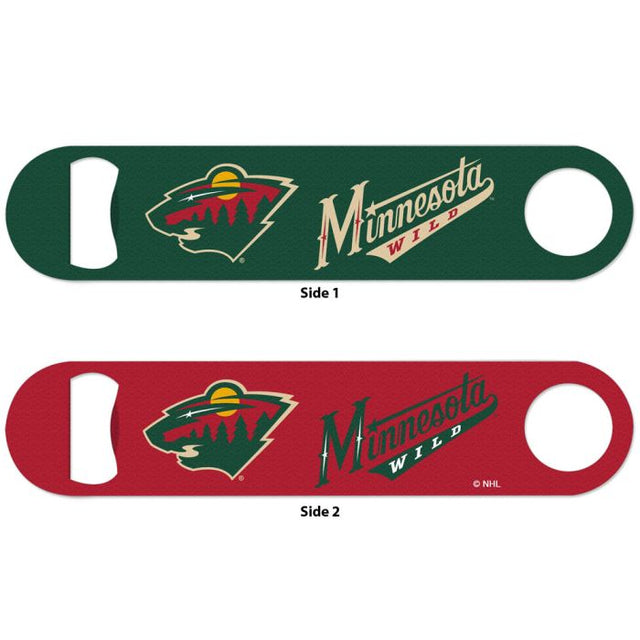 Abridor de botellas de metal de dos lados Minnesota Wild