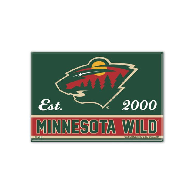 Minnesota Wild Metal Magnet 2.5" x 3.5"