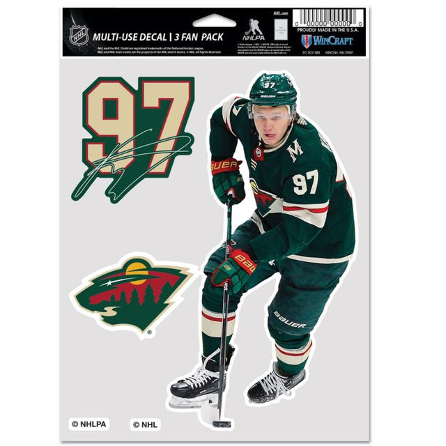 Paquete de 3 ventiladores multiusos Minnesota Wild Kirill Kaprizov