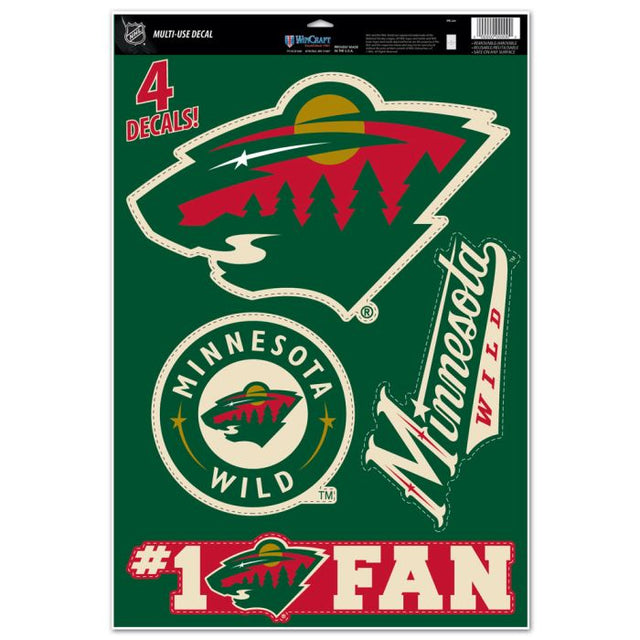 Calcomanía multiusos de Minnesota Wild de 11" x 17"