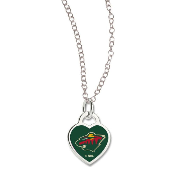 Collar Minnesota Wild con corazón 3D