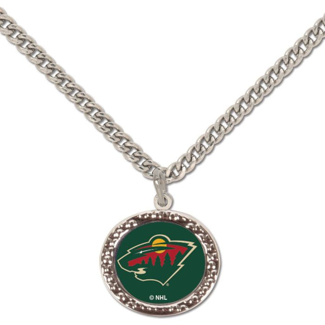 Collar Minnesota Wild con tarjeta de joyería con dije