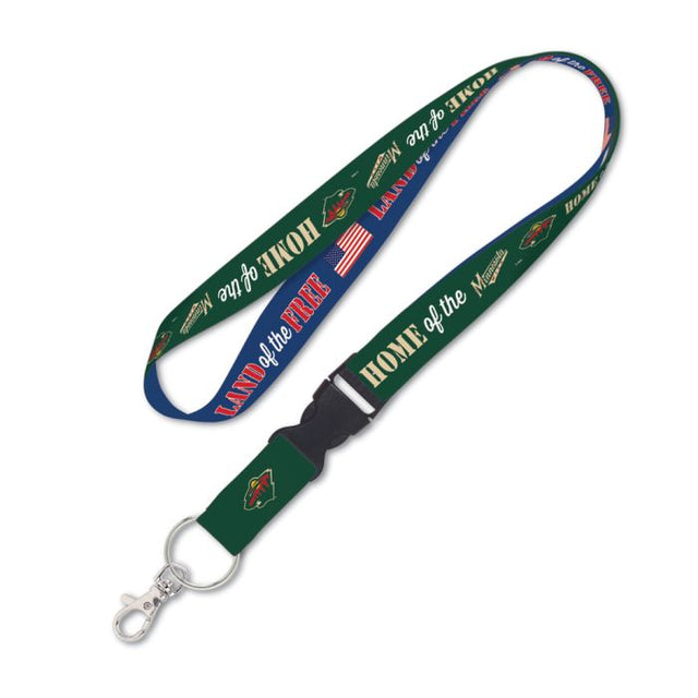 Minnesota Wild / Patriotic Patriotic Lanyard w/detachable buckle 1"