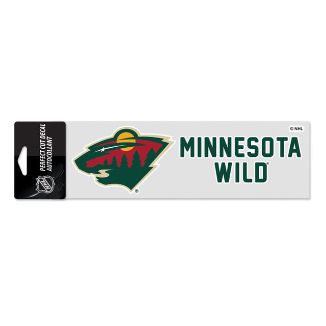 Calcomanías de Minnesota Wild Perfect Cut de 3" x 10"