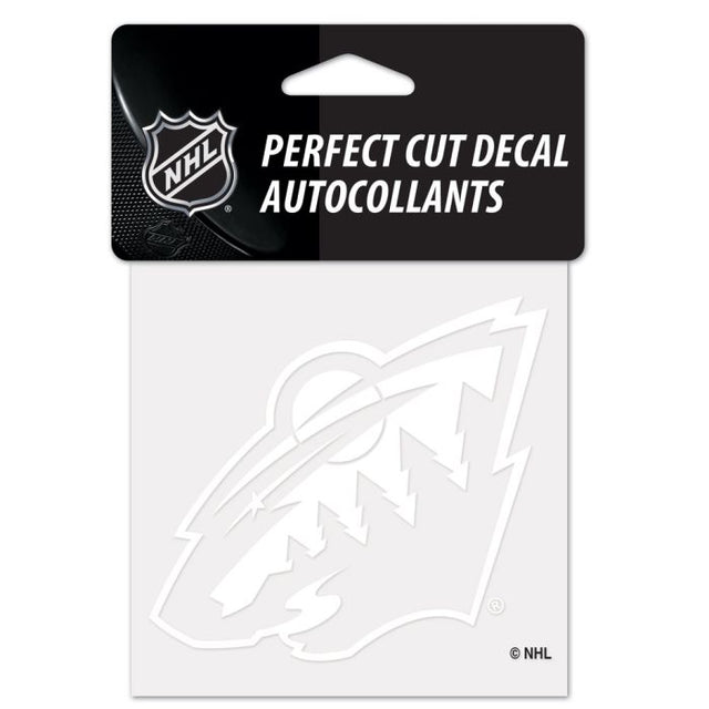 Minnesota Wild Perfect Cut White Decal 4" x 4"